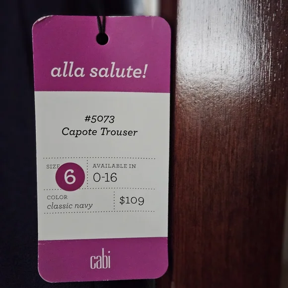 CABI PANTS SUIT WITH LONG JACKET    SZ SM  PANTS 6 NWT FULLY LINED - Picture 9 of 10